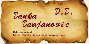 Danka Damjanović vizit kartica